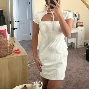 Wild Fable White Striped Mini Dress